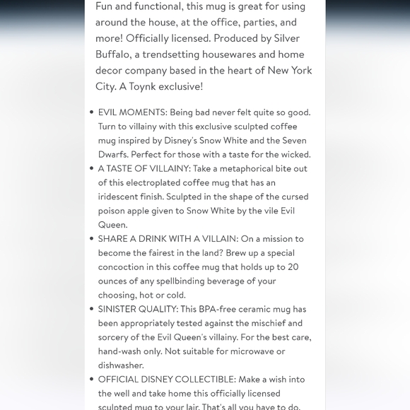 Disney's Evil Queen Poison Apple Mug from Snow White - Picture 10 of 10